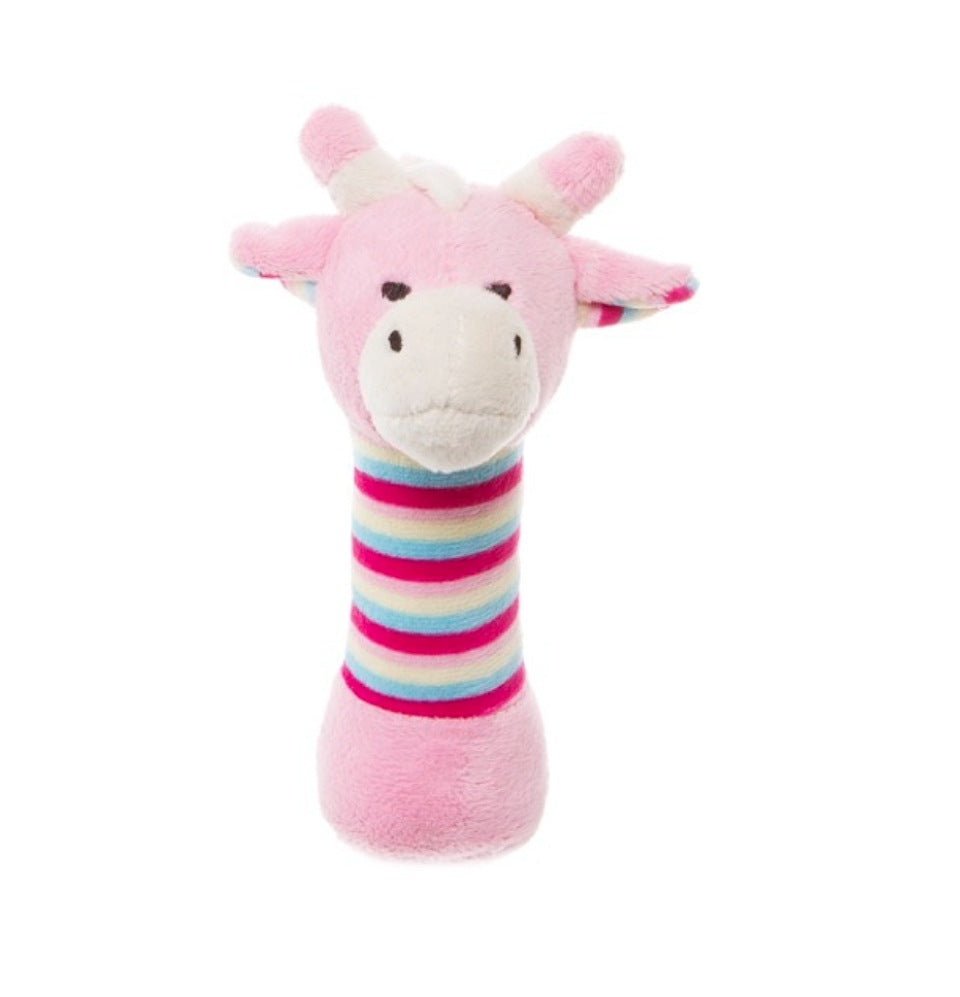 Thomas Giraffe Hand Rattle Pink Multi (15cmHT) - Blossom By Daisy