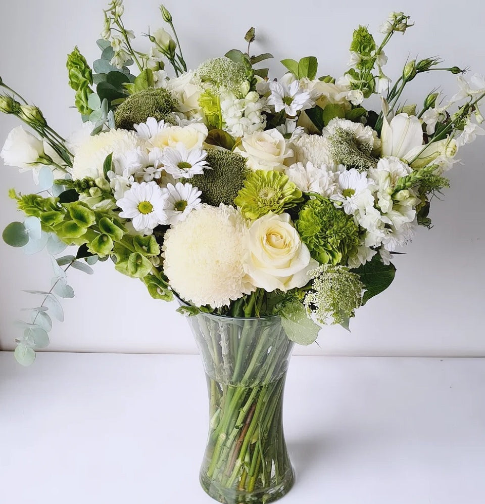 Sympathy Flower in a Glass Vase